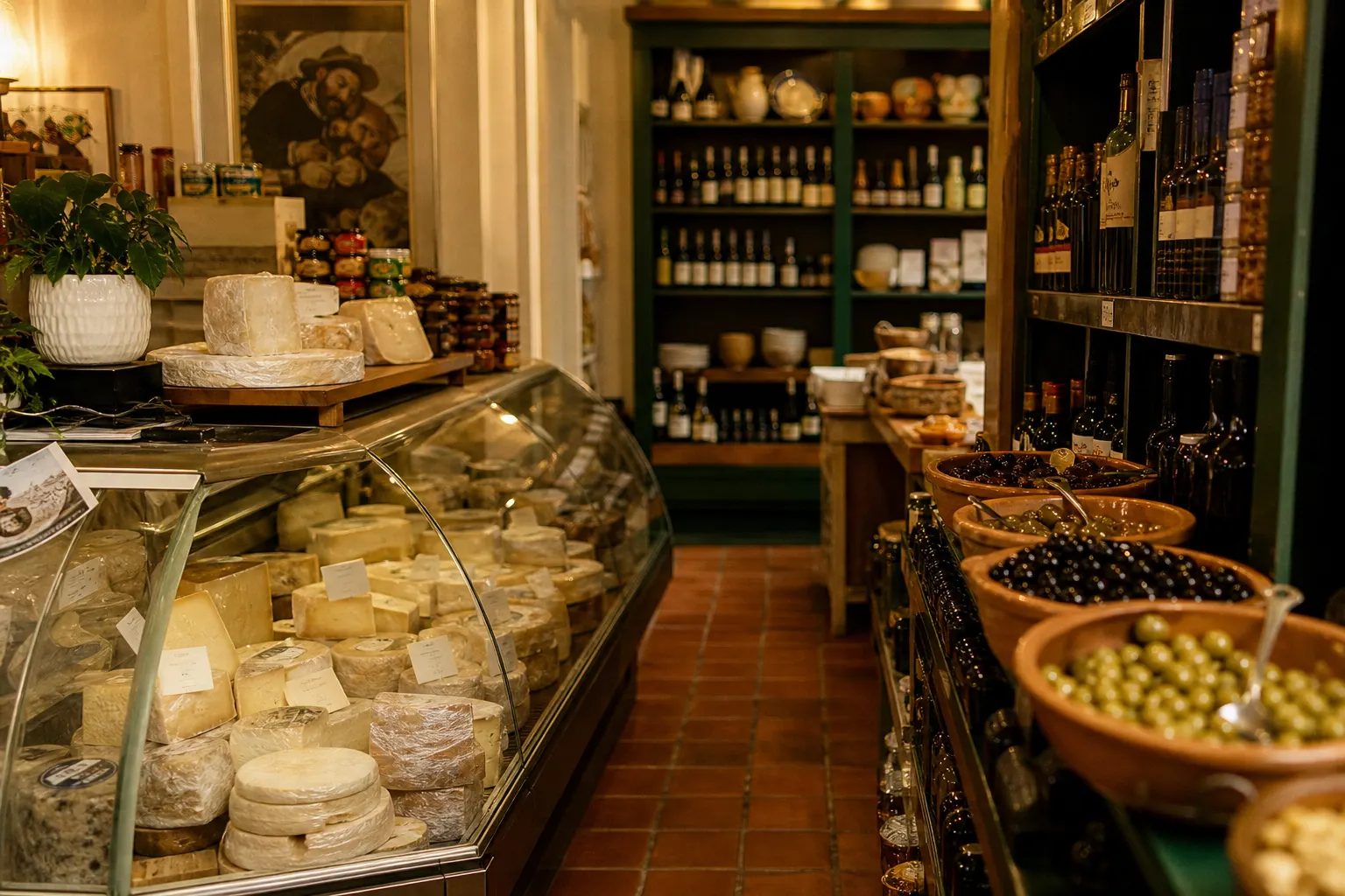 Interior of a specialty market, used to illustrate buying that format.